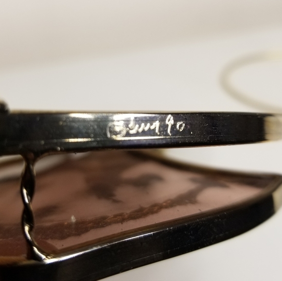 Stained Glass Angel Suncatcher Signed Pink White Christmas‎ Angel 9"Hx6"W - Picture 10 of 11